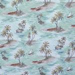 Tela Loneta Estampada Ruta 66 Cruda - Ribes y Casals