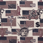 Tela Loneta Estampada India Tigre Cruda - Ribes y Casals