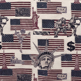 Tela Loneta Estampada India Tigre Cruda - Ribes y Casals