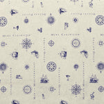 Tela Loneta Estampada Mini Cooper Blanco Roto - Ribes y Casals