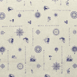 Tela Loneta Estampada Mini Cooper Blanco Roto - Ribes y Casals