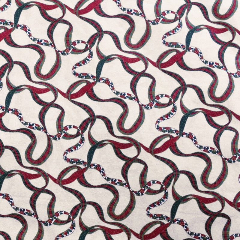 Canvas Fabric Christmas Bows Ecru - Ribes y Casals