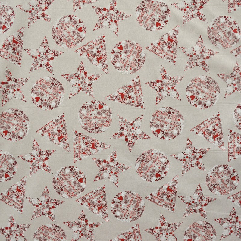 Merry Christmas Canvas Fabric Stone - Ribes y Casals