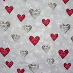 Cloth Christmas Hearts Grey - Ribes y Casals