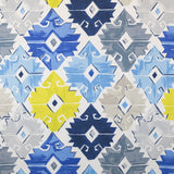 Cotton Cloth Panama Geometric Blue - Ribes y Casals