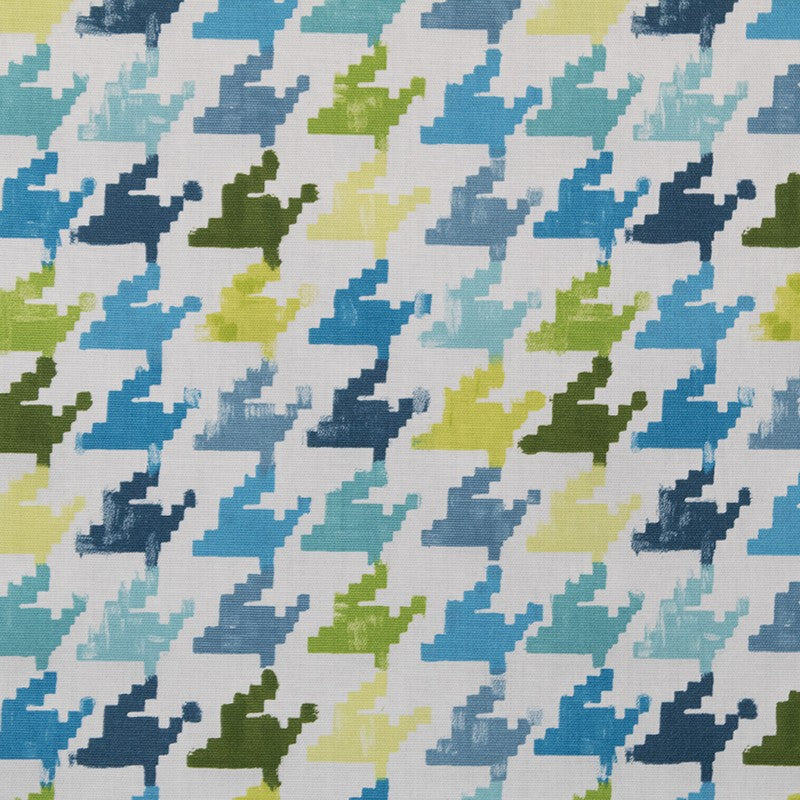 Cotton Cloth Panama Pixel Turquoise - Ribes y Casals