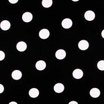 White Polka Dot Fabric 55mm Black - Ribes y Casals