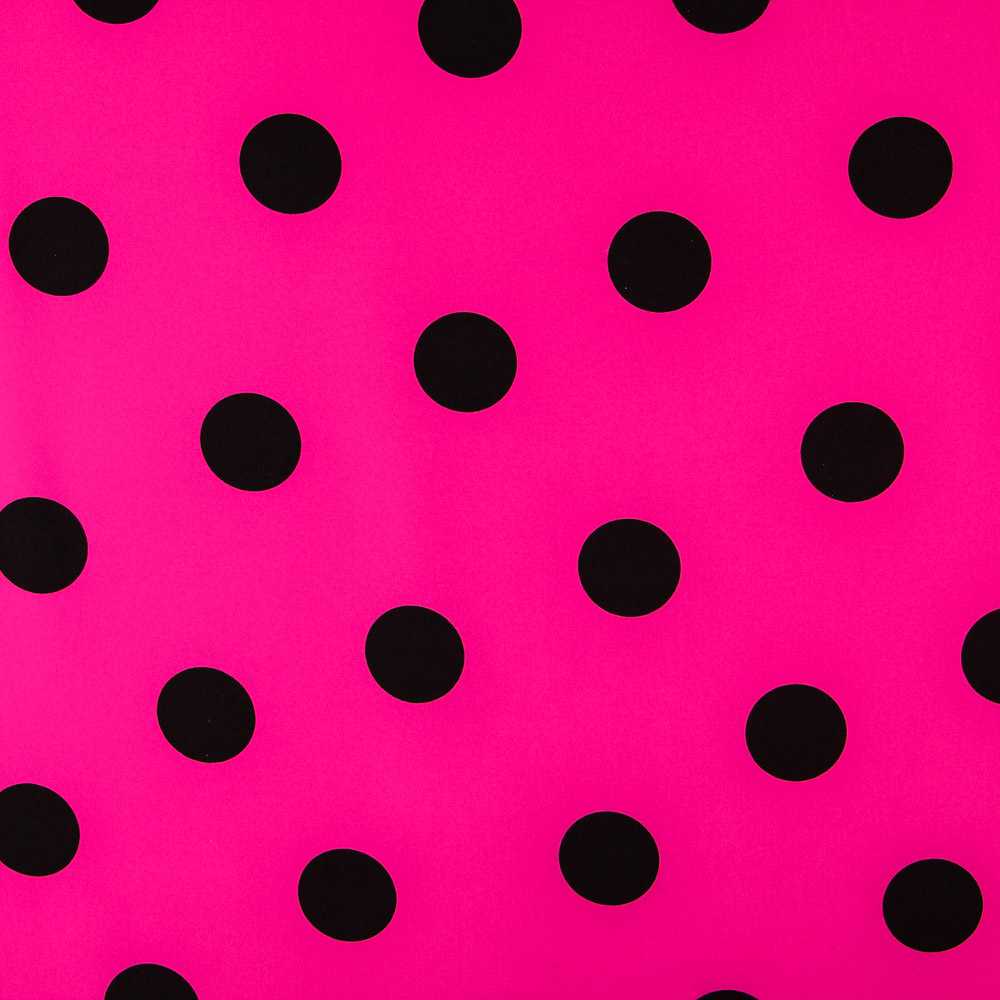 Black Polka Dot Fabric 55mm Fuchsia - Ribes y Casals