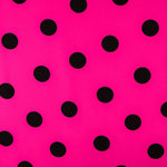 Black Polka Dot Fabric 55mm Fuchsia - Ribes y Casals