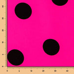 Black Polka Dot Fabric 55mm Fuchsia - Ribes y Casals