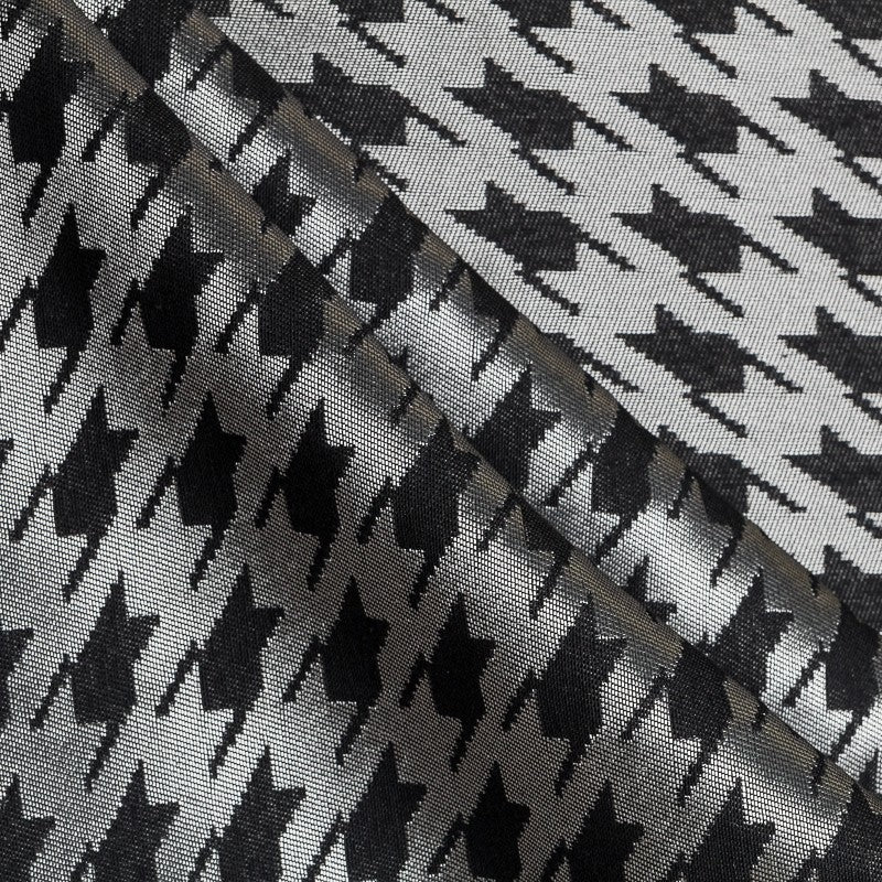 Lurex Fabric Houndstooth Silver - Ribes y Casals