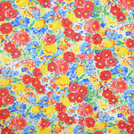 Tele Lycra Estampada Acuarela Floral Roja - Ribes y Casals