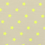 Lycra Fabric Star Print Neon Yellow - Ribes y Casals