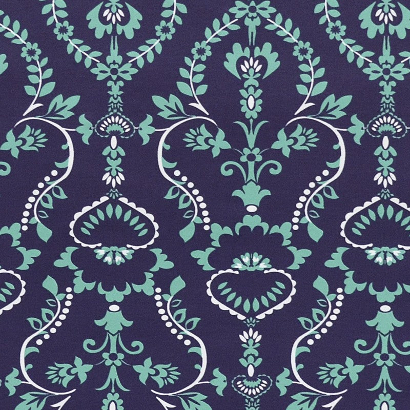 Lycra Fabric Mosaic Print Print Navy Blue - Ribes y Casals