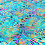 Lycra Holograph Waves Metal Blue - Ribes y Casals