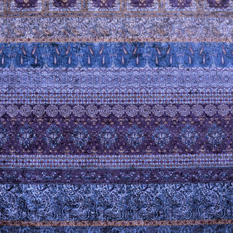 Martelé Fabric Paisley Border Print Petrol Green - Ribes y Casals