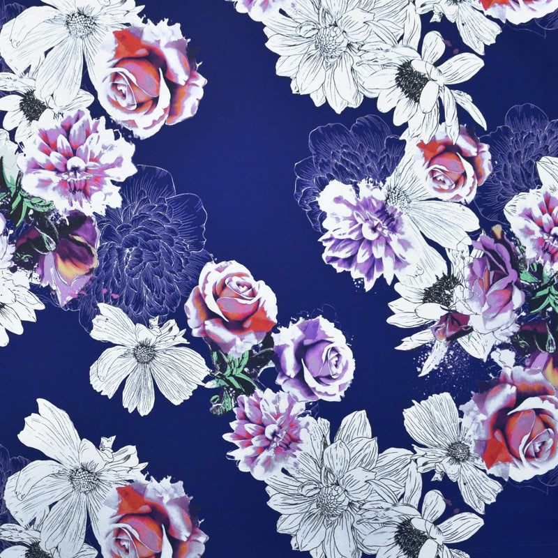 Mikado Fabric Flower Strong Blue - Ribes y Casals
