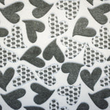 Minky Hearts Grey - Ribes y Casals