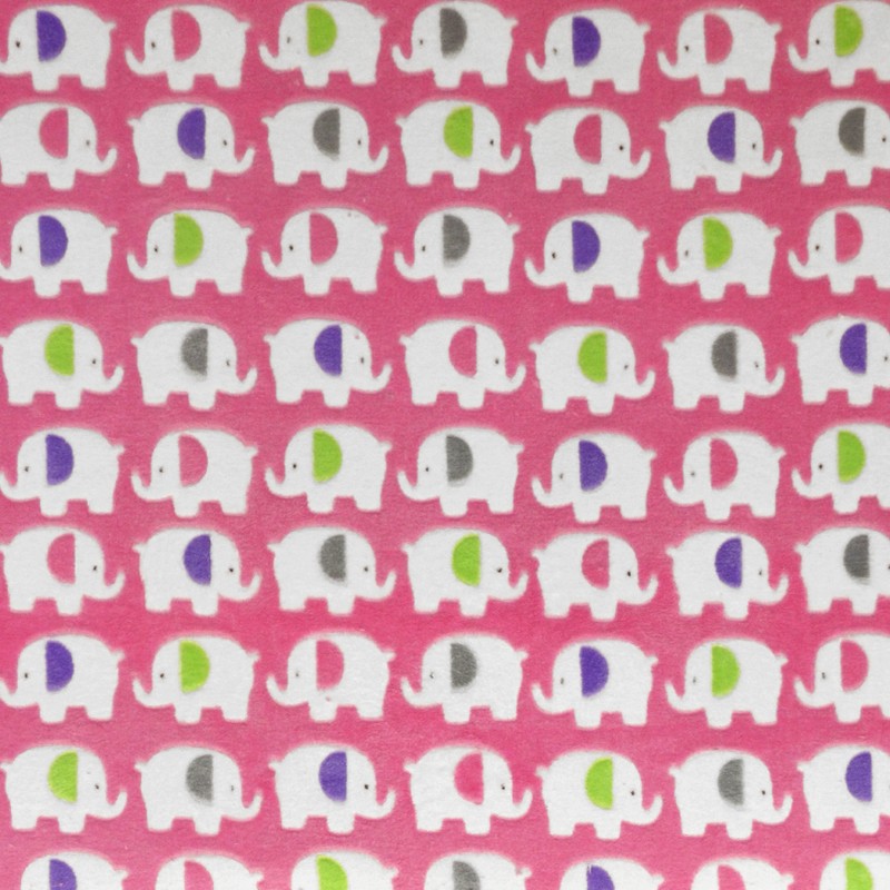 Minky Elephants Pink - Ribes y Casals
