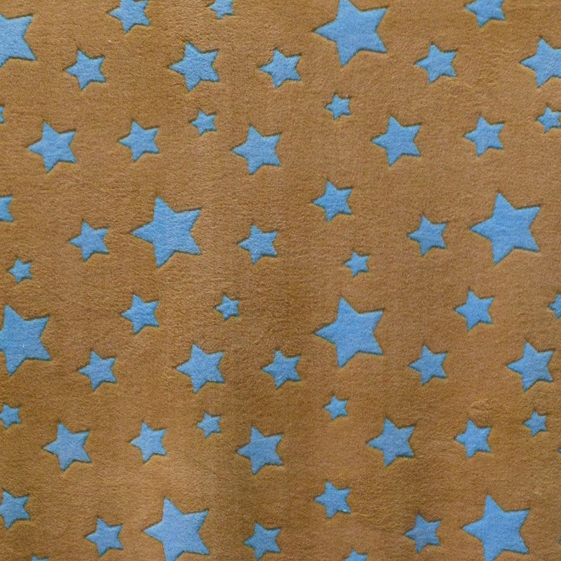 Minky Fabric Star Print Sky Blue - Ribes y Casals