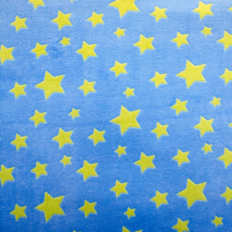 Minky Stars Blue Pistachio - Ribes y Casals