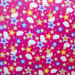 Minky Stars Clouds Fuchsia - Ribes y Casals