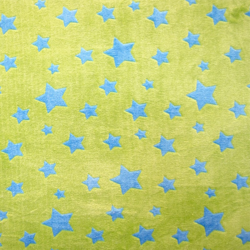Minky Stars Pistachio Blue - Ribes y Casals