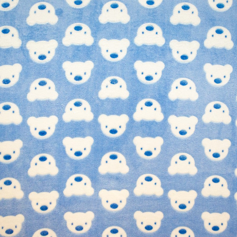 Minky Teddybear Blue Background - Ribes y Casals