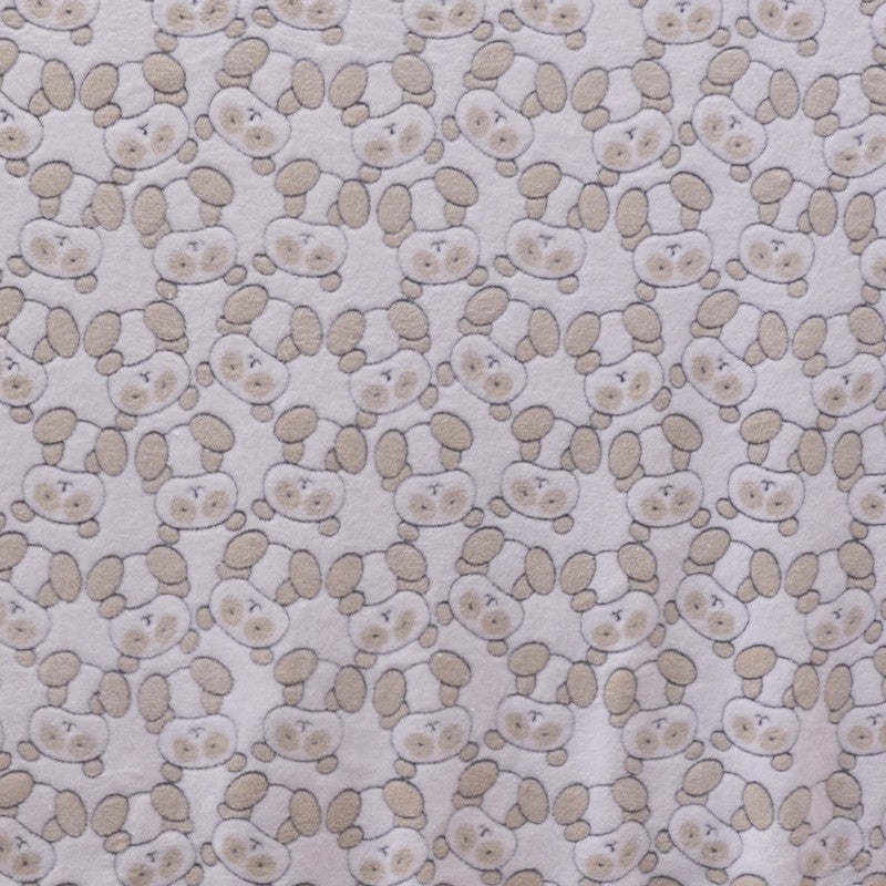 Minky Fabric Bear Eye Print Camel - Ribes y Casals