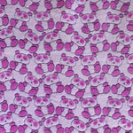 Minky Fabric Bear Eye Print Pink - Ribes y Casals
