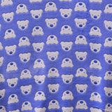Minky Fabric Bear Print Blue Background - Ribes y Casals