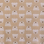 Minky Fabric Bear Print Camel Background - Ribes y Casals