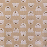 Minky Fabric Bear Print Camel Background - Ribes y Casals