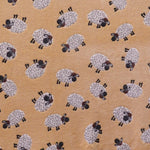 Minky Fabric Sheep Print Camel - Ribes y Casals