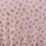 Minky Fabric Dog Print Camel - Ribes y Casals