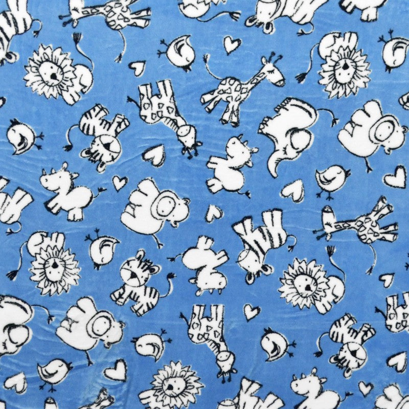Minky Zoo Blue - Ribes y Casals