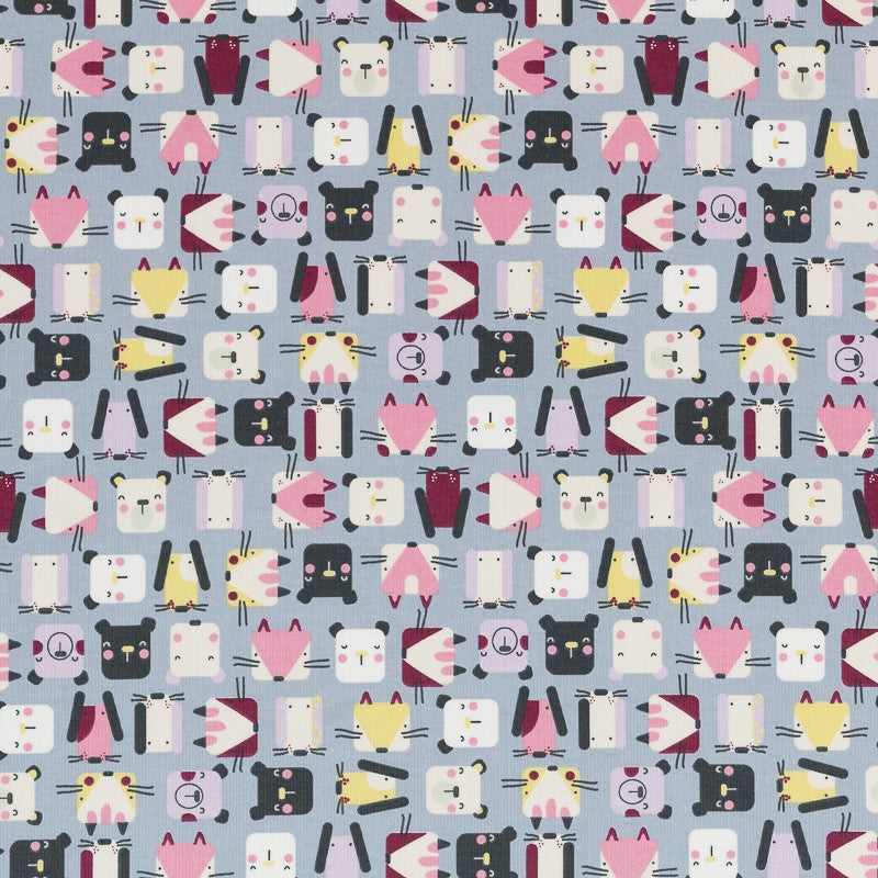 Cotton Velvet Animal Grey - Ribes y Casals