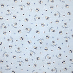 Printed Piqué Fabric Little Bears Sky Blue - Ribes y Casals