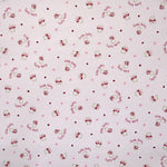 Printed Pique Fabric Little Bears Baby Pink - Ribes y Casals