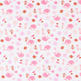Patchwork Fabric Whales Fucshia - Ribes y Casals