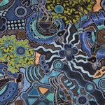 WAX Fabric Kangaroo Blue - Ribes y Casals