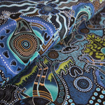 WAX Fabric Kangaroo Blue - Ribes y Casals