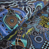 WAX Fabric Kangaroo Blue - Ribes y Casals