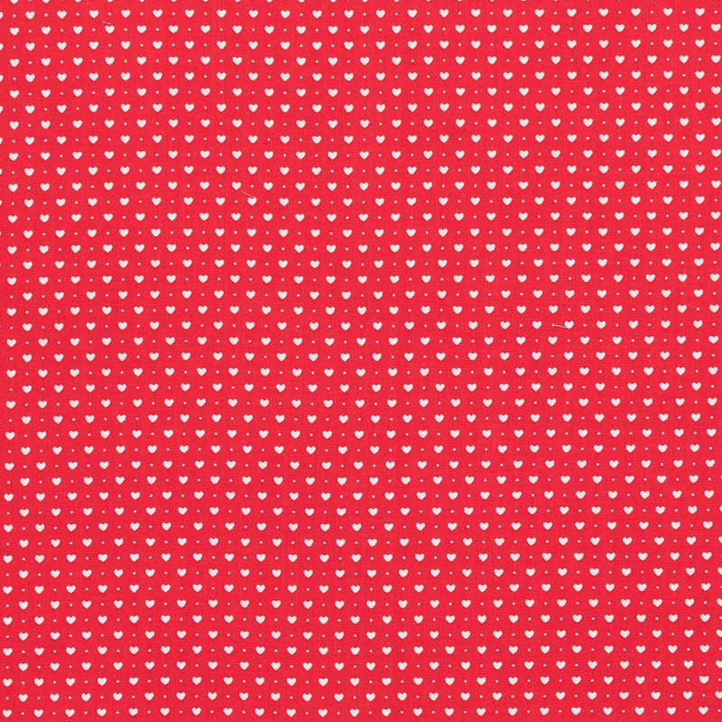 Patchwork Fabric Hearts White - Ribes y Casals