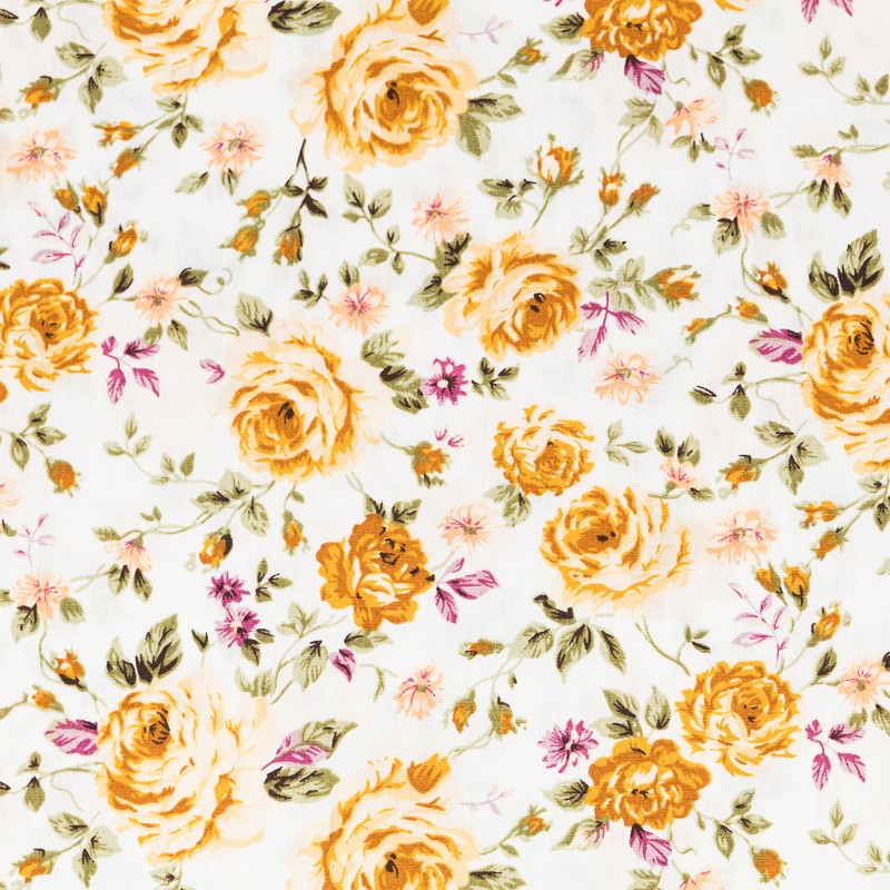 Patchwork Fabric Cretonne Ecru - Ribes y Casals