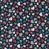 Patchwork Fabric Gorjuss Heart Black - Ribes y Casals
