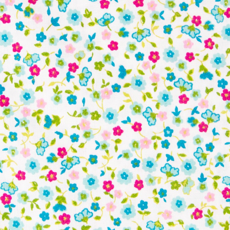 Patchwork Fabric Liberty Green Aqua - Ribes y Casals