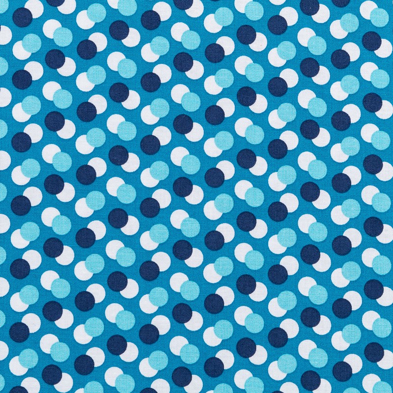 Patchwork Fabric Dots Petrol - Ribes y Casals