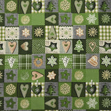 Patchwork Christmas Fabric Green - Ribes y Casals