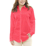 Patchwork Fabric Dots Red background - Ribes y Casals